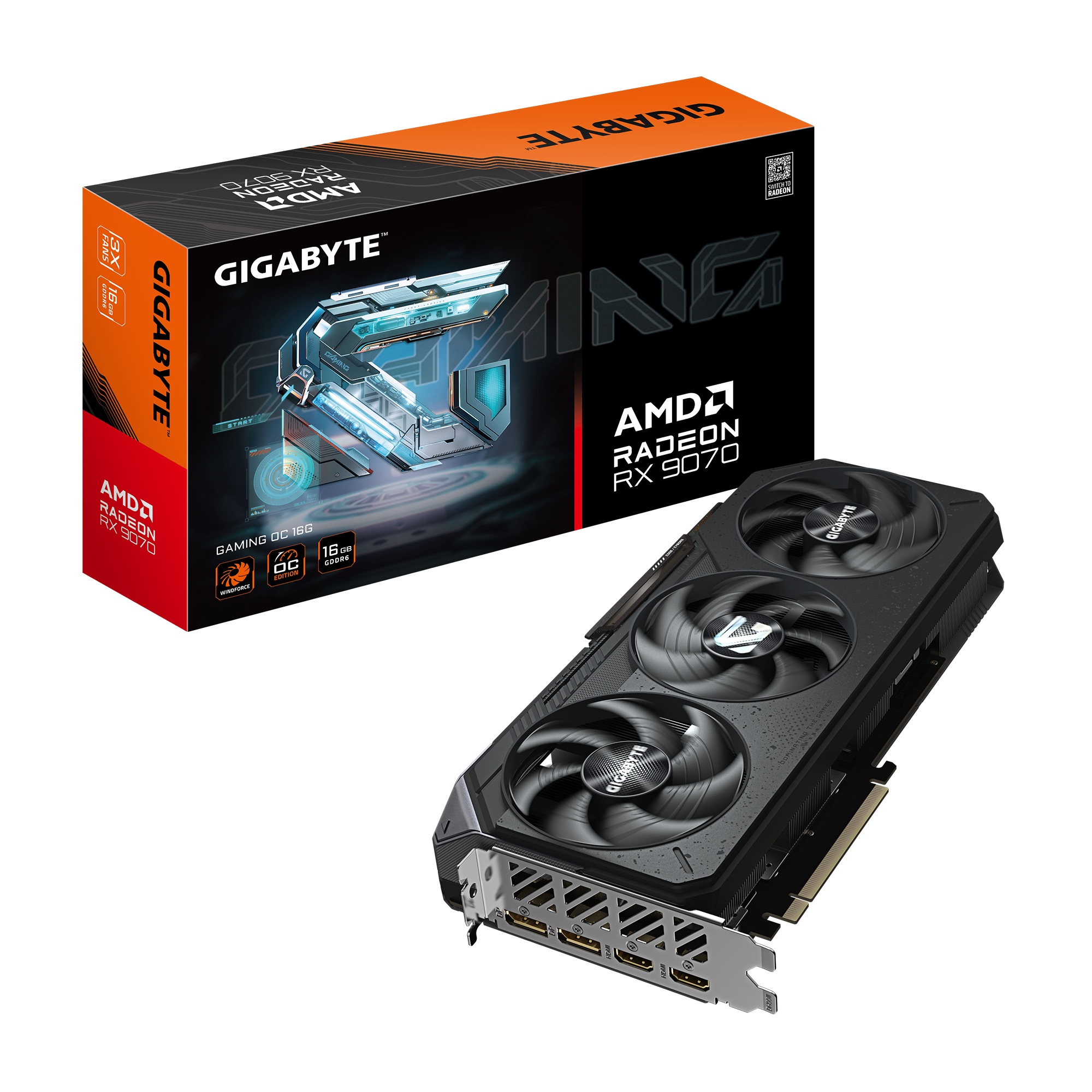 VIDEO RADEON GIGABYTE GAMING RX 9070 16GB D6 OC