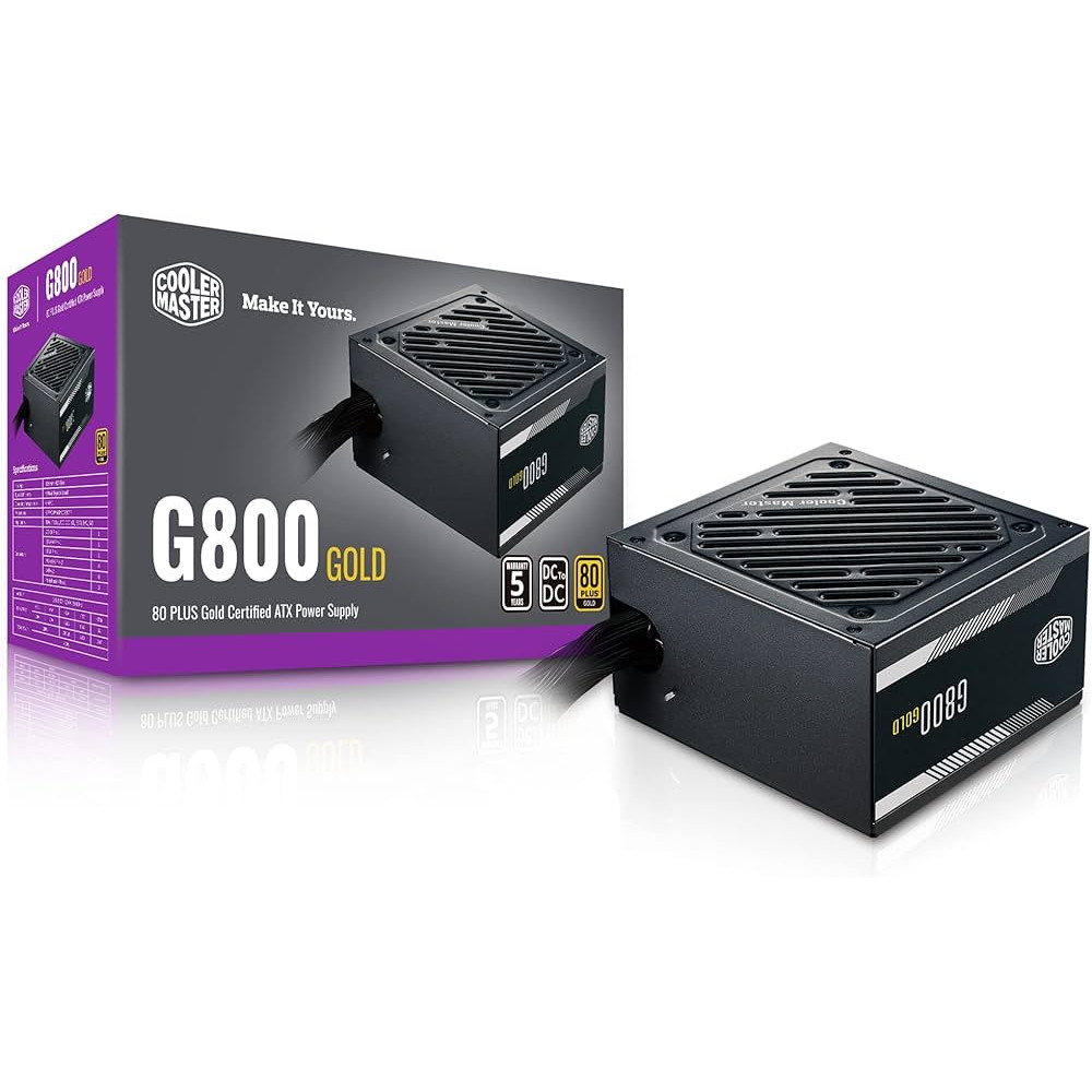 Fuente Coolermaster G800 800W 80 Plus Gold - https://dinobyte.ar