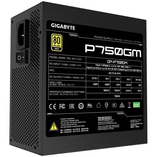 Fuente Gigabyte Modular P 750W GM 80Plus Gold