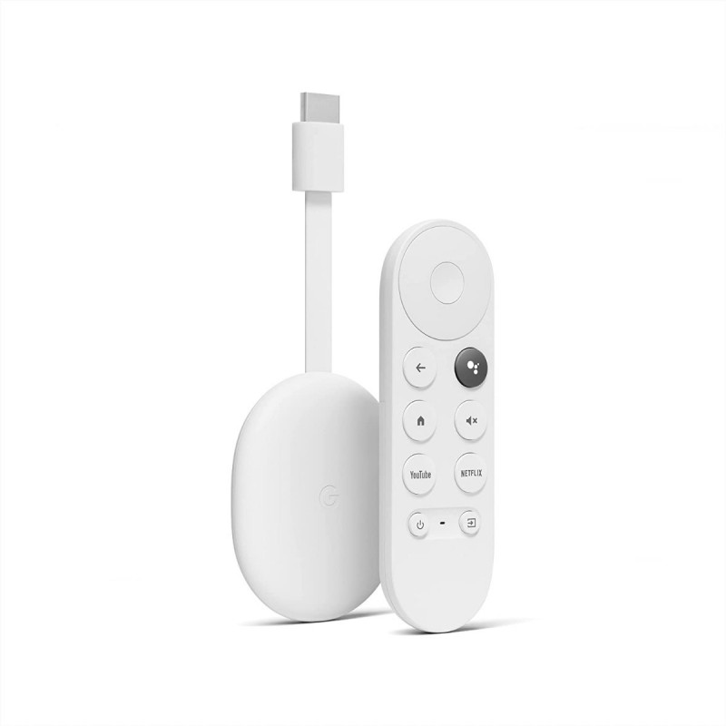 Google Chromecast 4GEN Con Control Blanco (Sin fuente)