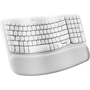 TECLADO WIRELESS LOGITECH WAVE KEYS ERGONOMICO BLANCO